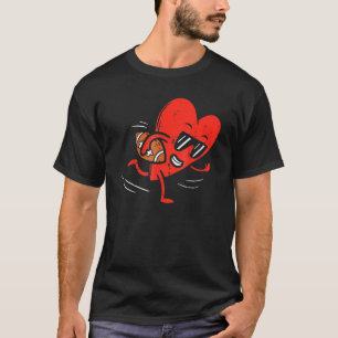 Camiseta Heart Playing American Football Valentines Day Spo