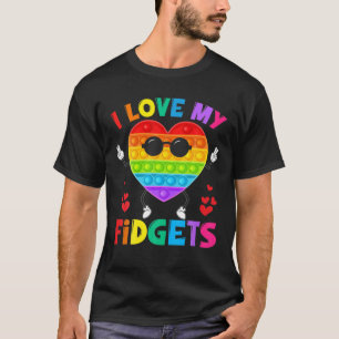 Camiseta Heart Push Pop It Game Board Fidget Niños Chicas