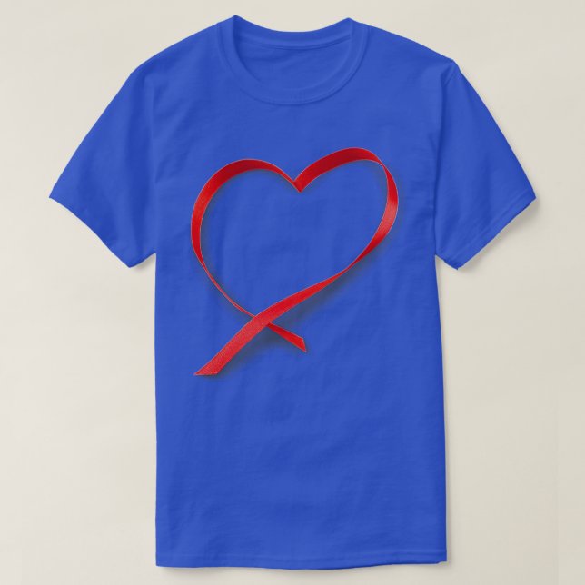 Camiseta Heart Ribbon Día de San Valentín 2022 (Diseño del anverso)