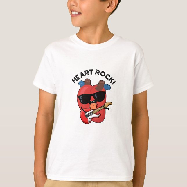 Camiseta Heart Rock Funny Music Pun (Anverso)