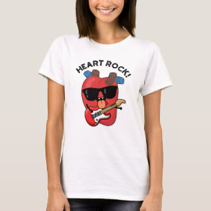 Camiseta Heart Rock Funny Music Pun