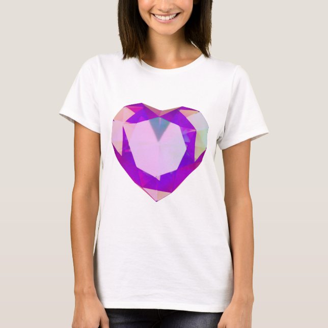 Camiseta Heart shaped diamond t shirt (Anverso)