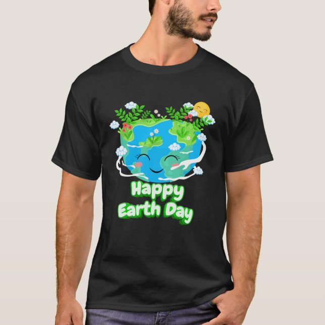 Camiseta Heart Shaped Earth Day Everyday Bees World Environ (Anverso)