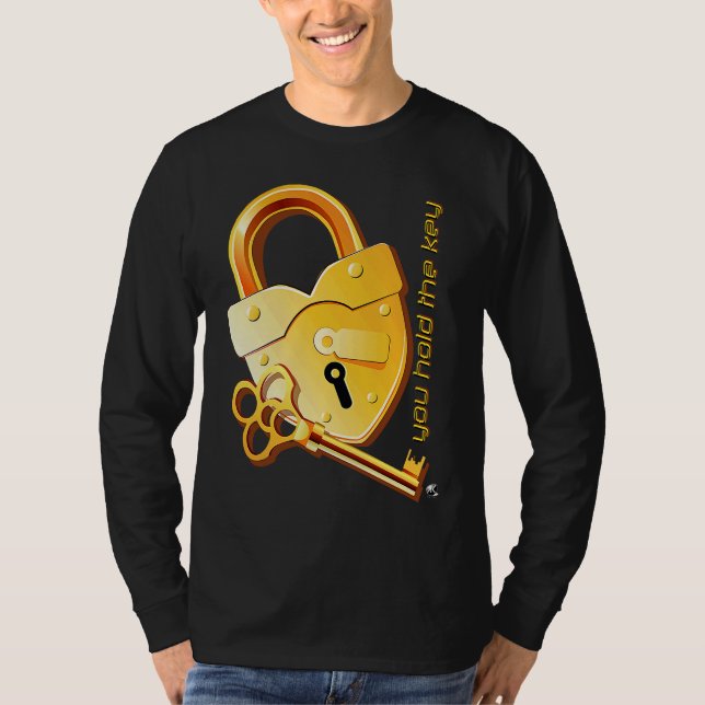 Camiseta Heart shaped padlock and key with the inscription (Anverso)