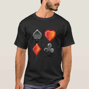 Camiseta Heart Spade Cloves Dinero Jugando Cartas Juego de 