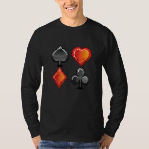 Camiseta Heart Spade Cloves Dinero Jugando Cartas Juego de