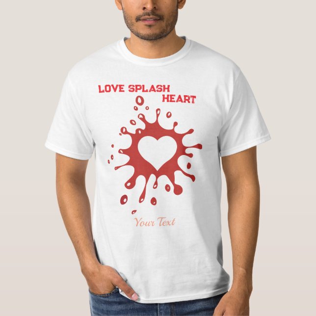 Camiseta Heart Splash Art – Creative Love Expression Design (Anverso)