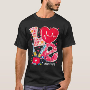 Camiseta Heart Stethoscope Cute Love Enfermería Valentines 