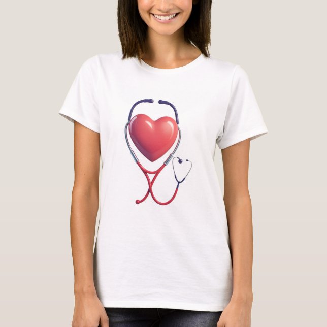 Camiseta Heart Stethoscope Love Tee (Anverso)