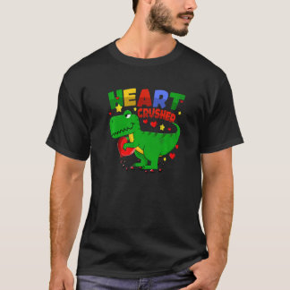 Camiseta Heart T Rex Crusher Dinosaur Valentines Day Boys K