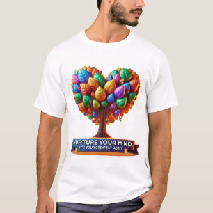 Camiseta Heart Tree of Mental Wellness: Crecimiento vibrant