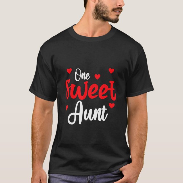 Camiseta Heart Valentines Day Shirt For Aunt Matching Famil (Anverso)