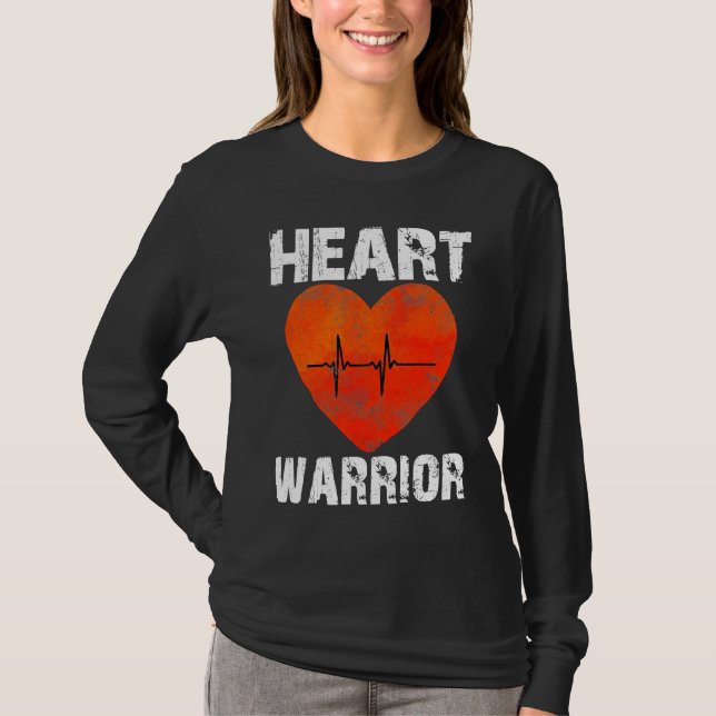 Camiseta Heart Warrior CHD Awareness Present Congenital Hea (Anverso)
