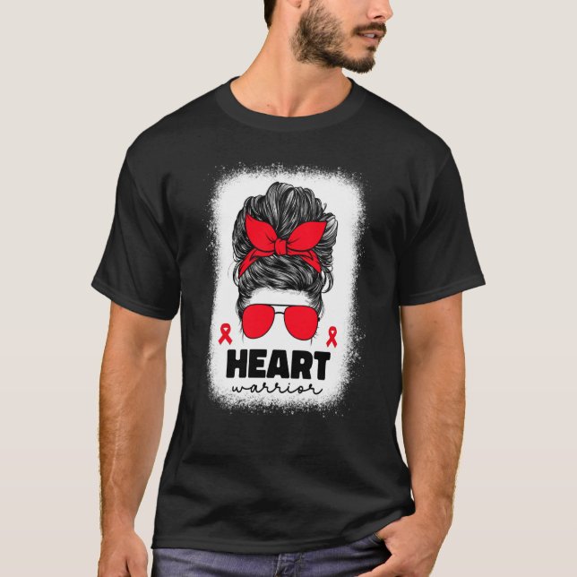 Camiseta Heart Warrior For Women Mom Heart Disease Awarenes (Anverso)