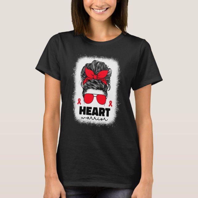 Camiseta Heart Warrior For Women Mom Heart Disease Awarenes (Anverso)