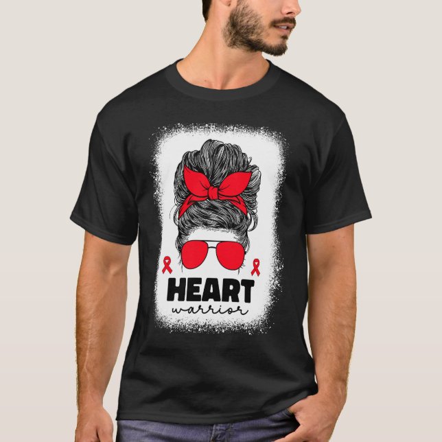 Camiseta Heart Warrior For Women Mom Heart Disease Awarenes (Anverso)