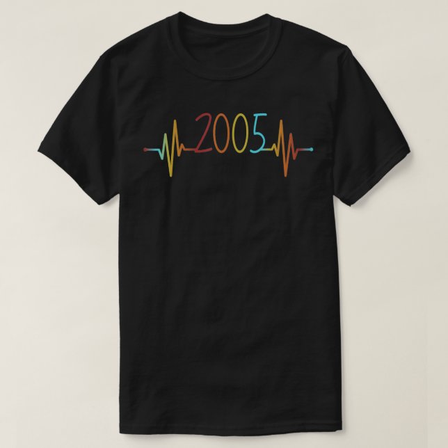 Camiseta Heartbeat 16th Birthday Heart Beat Retro 2005 Vint (Diseño del anverso)