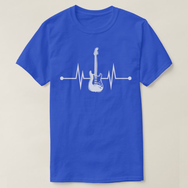 Camiseta Heartbeat Bass Guitar (Diseño del anverso)