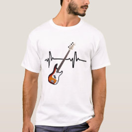 Camiseta Heartbeat Bass Guitar