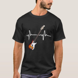 Camiseta Heartbeat Bass Guitar