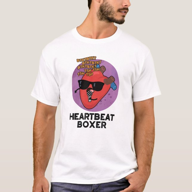 Camiseta Heartbeat Boxer Funny Music Heart Pun (Anverso)