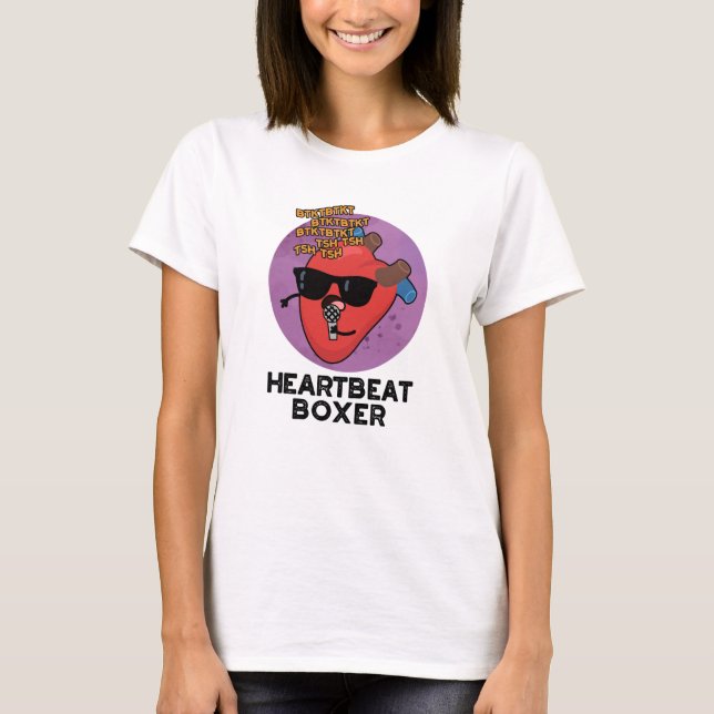 Camiseta Heartbeat Boxer Funny Music Heart Pun (Anverso)