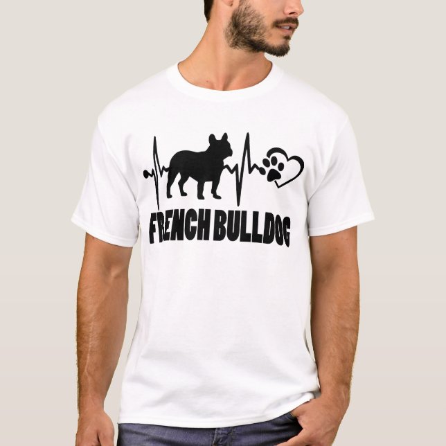Camiseta Heartbeat - Bulldog Francés - Mejor Amigo del Perr (Anverso)