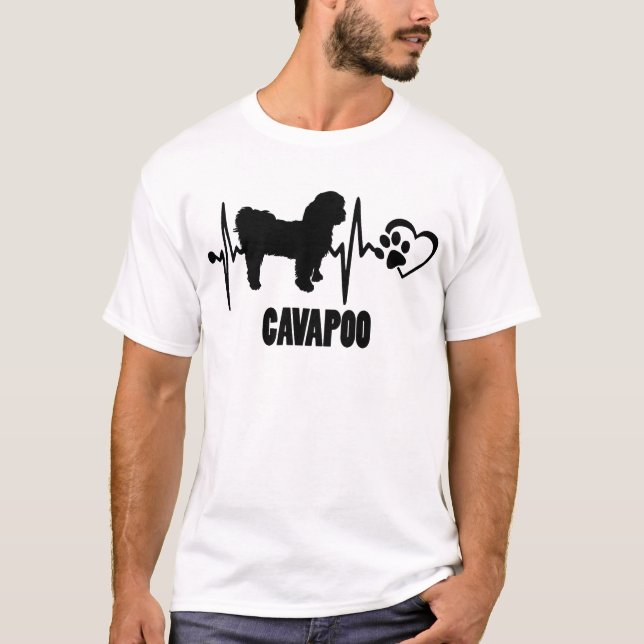 Camiseta Heartbeat - Cavapoo - Mejor Amigo del Perro (Anverso)