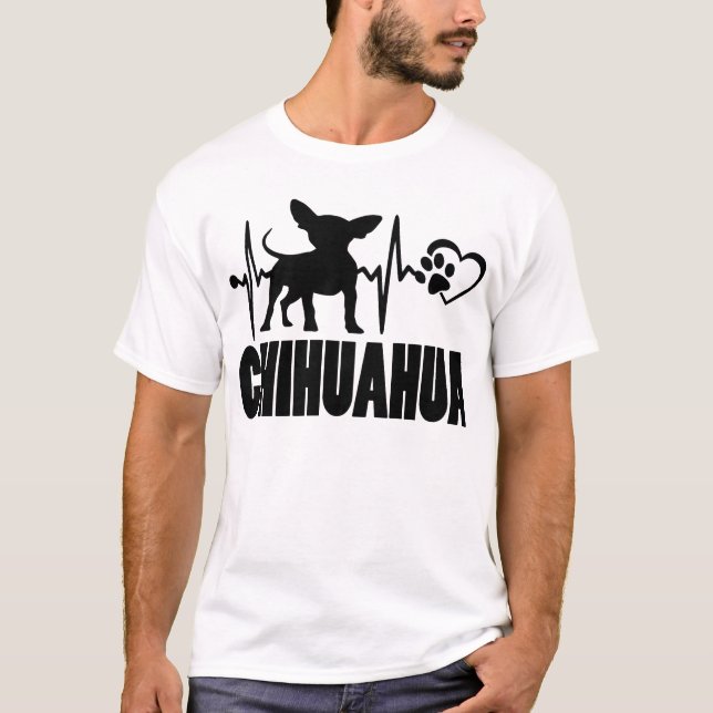 Camiseta Heartbeat - Chihuahua - Mejor Amigo del Perro (Anverso)
