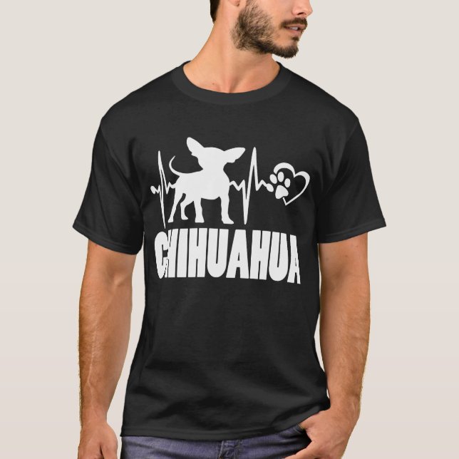 Camiseta Heartbeat - Chihuahua - Mejor Amigo del Perro (Anverso)