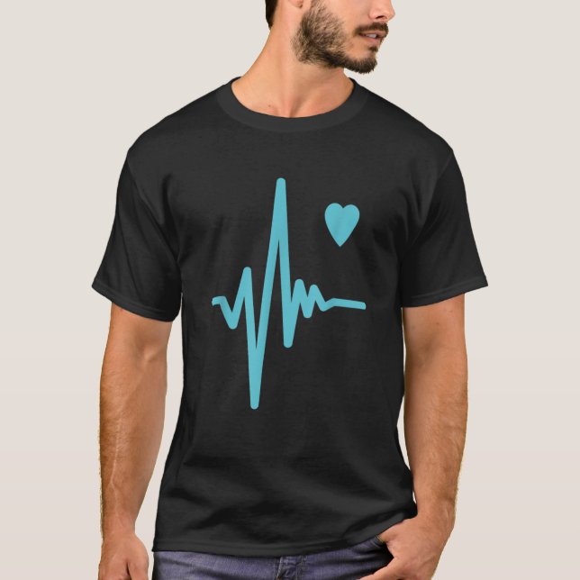 Camiseta Heartbeat Corazón Amor Ritmo Parejas Como (Anverso)