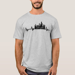 CAMISETA HEARTBEAT DE LA VIDA DE LA CIUDAD