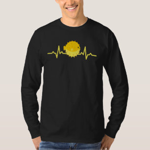 Camiseta Heartbeat Ecg Puffer Fish Marine Animal