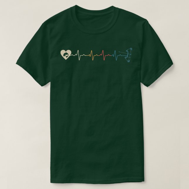 Camiseta Heartbeat EKG Bowfish Bowfishman Arrow Bow Fi (Diseño del anverso)