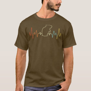 Camiseta Heartbeat Hamster Mom Hamster Dad Retro Vintage