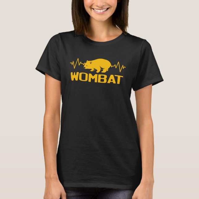Camiseta Heartbeat Heartline Wombat (Anverso)