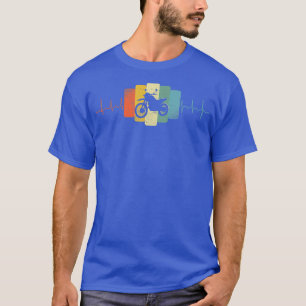 Camiseta Heartbeat Motorbike Moped Vintage Retro