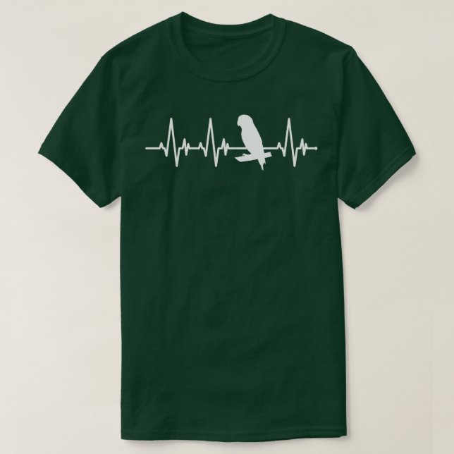 Camiseta Heartbeat Parrotlet Love Gift Idea (Diseño del anverso)