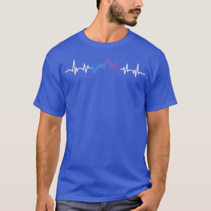 Camiseta Heartbeat Pulse Stock Day Trader Forex Trading Inv