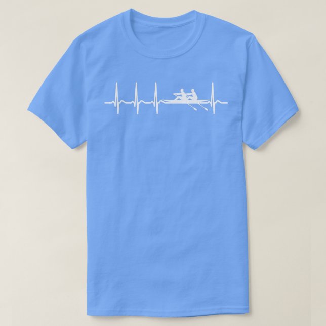 Camiseta Heartbeat Rowing Rower Team Coach Cool Shirt Gift (Diseño del anverso)