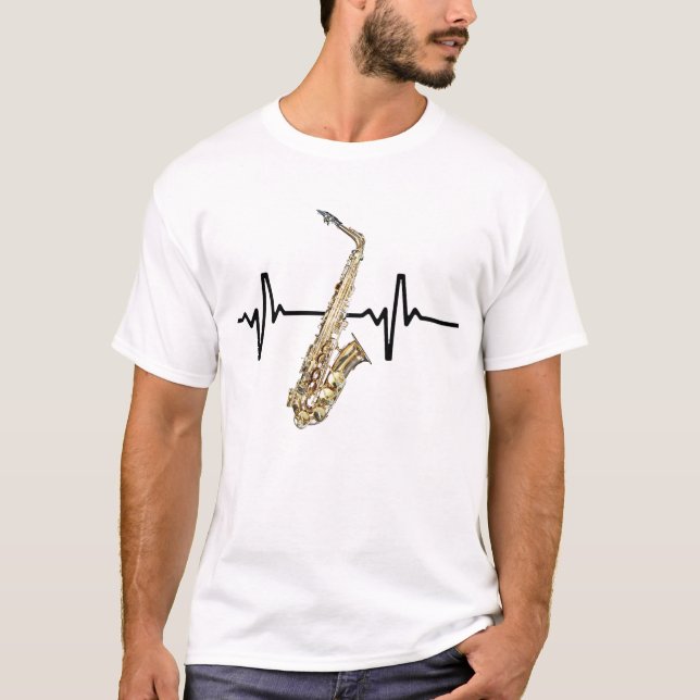 Camiseta Heartbeat Saxofón (Anverso)