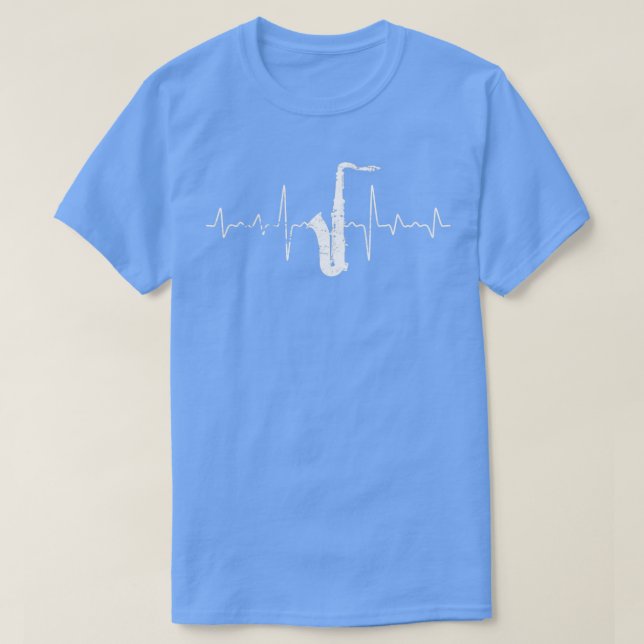 Camiseta Heartbeat Saxofón (Diseño del anverso)