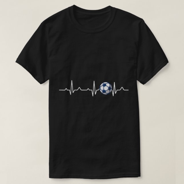 Camiseta Heartbeat Soccer Lover Gift  (Diseño del anverso)