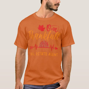 Camiseta Heartbeat Thanksgiving Real Estate Agent Broker Re