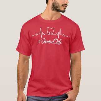 Camiseta HeartbeatFunny Tooth Dental Life Dentist Lover 