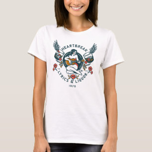 Camiseta "Heartbreak Lyrics & Liquor, 1975" Retro Pinup