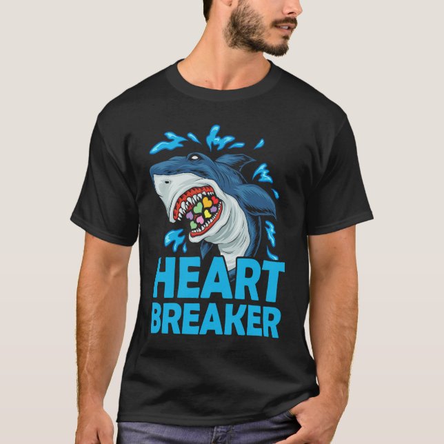 Camiseta Heartbreaker Shark Anti Valentine's Day Solo Celeb (Anverso)