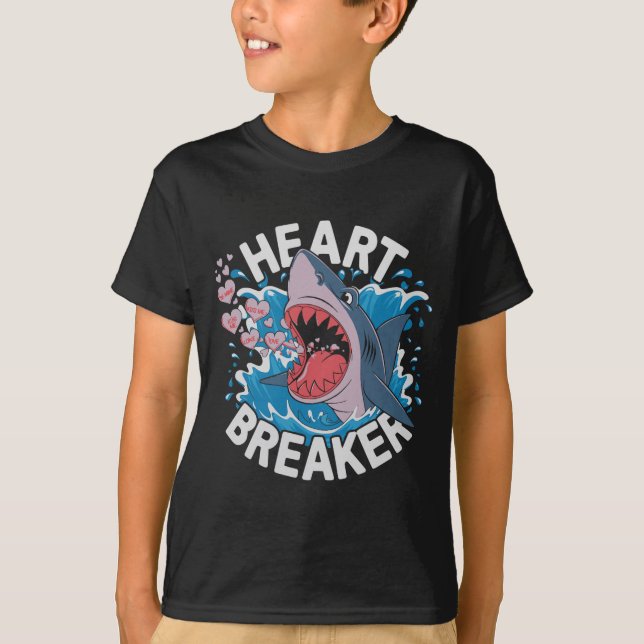 Camiseta Heartbreaker Shark Cute Funny Love Design For Vale (Anverso)