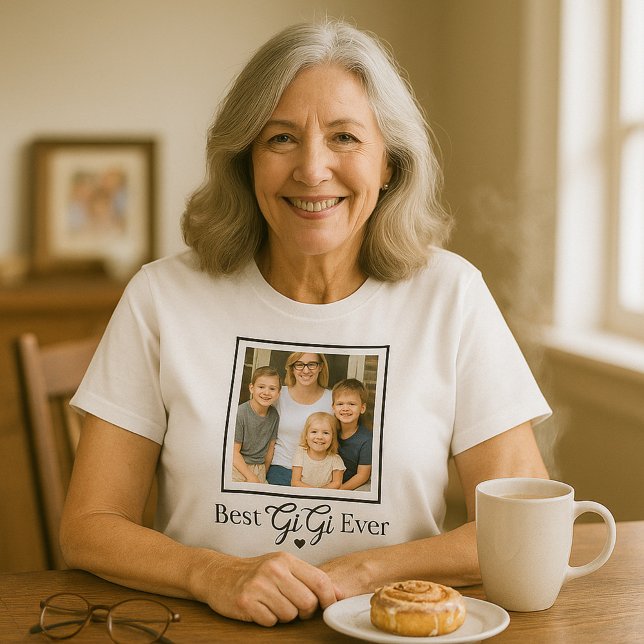 Camiseta Heartful Best GiGi Ever Grandma Appreciation Photo (Subido por el creador)