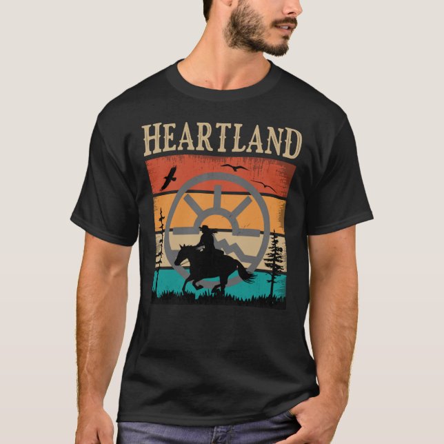 Camiseta Heartland, Heartland Ranch, Sunset Heartla, Heartl (Anverso)